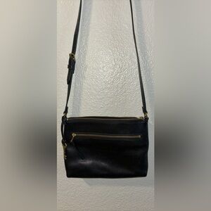 Fossil Purse Crossbody Black Leather